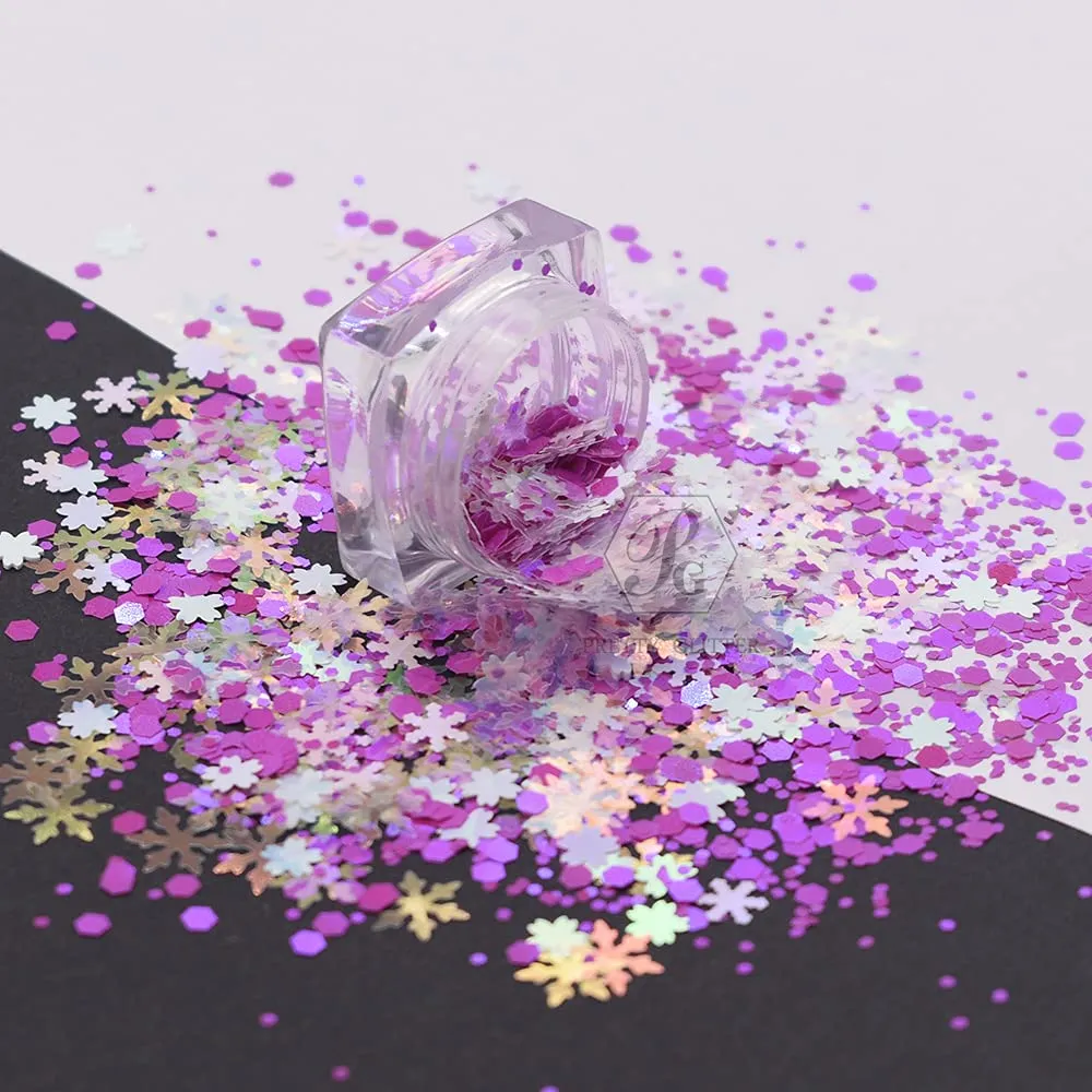 10 Grams/Pack - Christmas Holiday Mixes Series Glitter - Festival Rave Beauty Makeup Face Body Nail Art Tumbler Decoration XM12