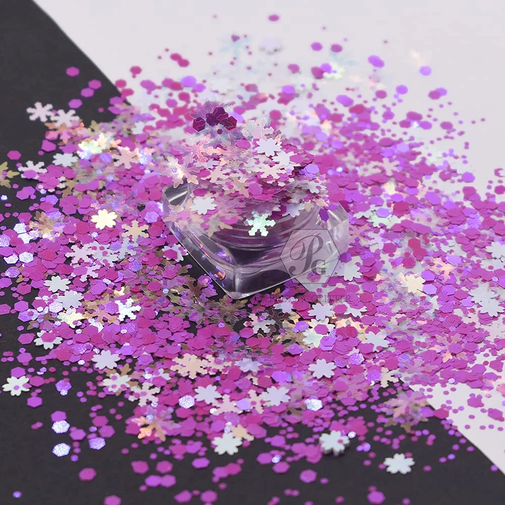 10 Grams/Pack - Christmas Holiday Mixes Series Glitter - Festival Rave Beauty Makeup Face Body Nail Art Tumbler Decoration XM12