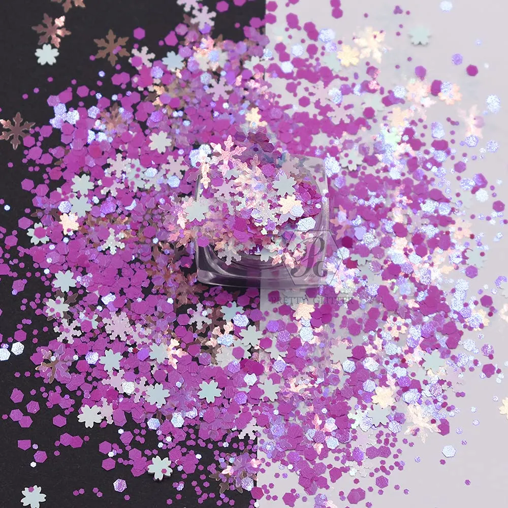 10 Grams/Pack - Christmas Holiday Mixes Series Glitter - Festival Rave Beauty Makeup Face Body Nail Art Tumbler Decoration XM12