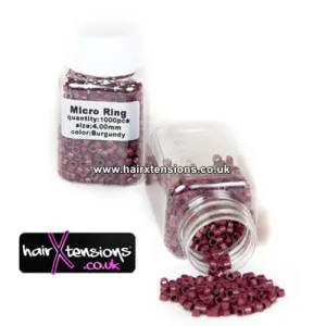 1000 Burgundy Micro-Rings 4.5mm (Non-Silicone)