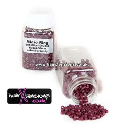 1000 Burgundy Micro-Rings 4.5mm (Non-Silicone)