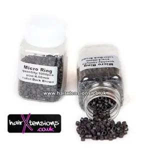 1000 Dark-Brown Micro-Rings 4.5mm  (Non-Silicone)