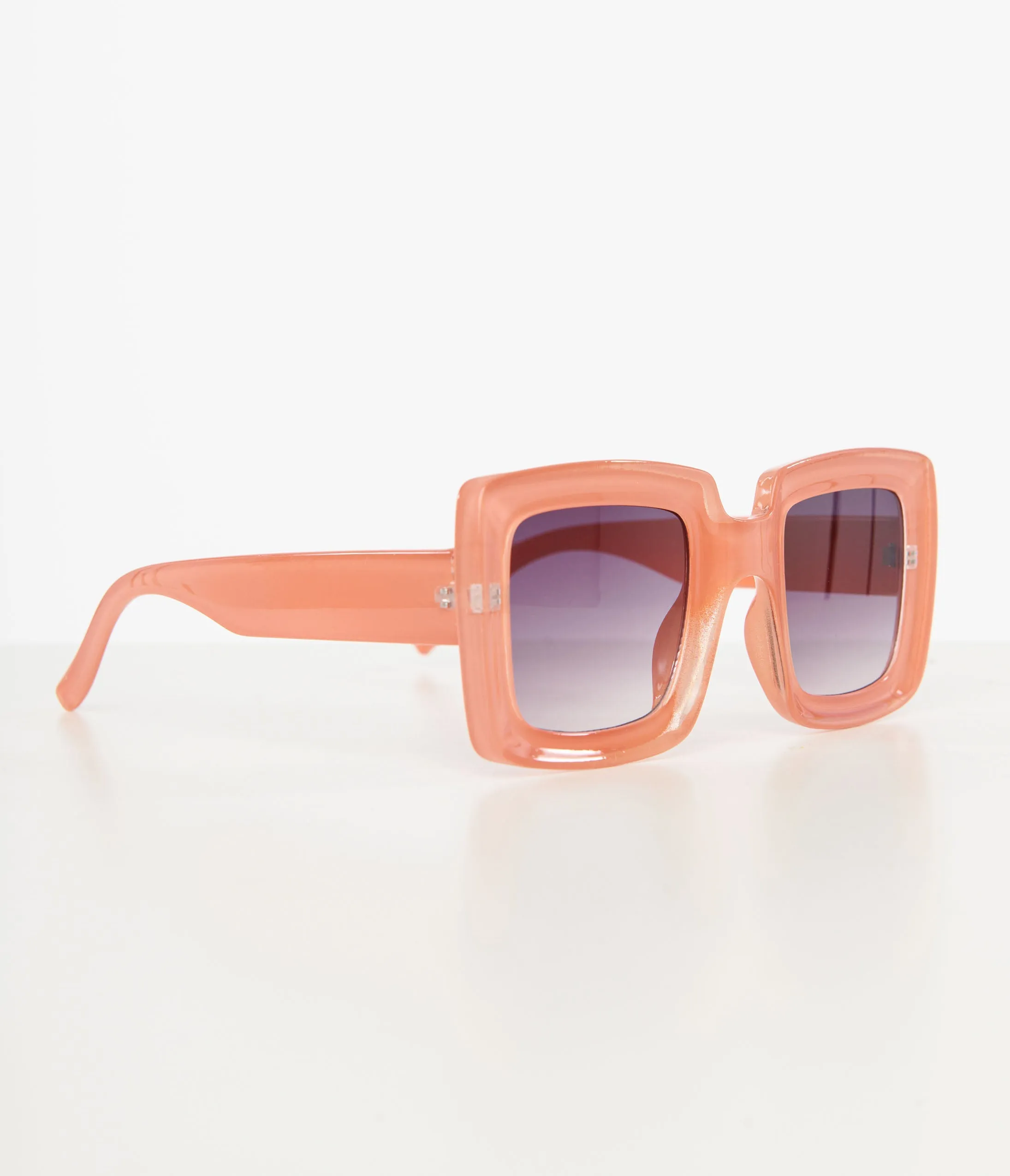 1970s Orange Square Sunglasses
