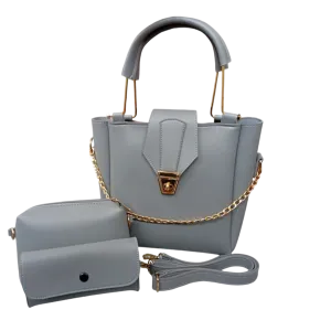 3-Piece Set with Long Adjustable Straps & Two Extra Pouches – Versatile and Stylish Storage Solution - Grey