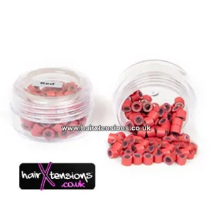 5mm Red Silicone Lined Micro Rings - Approx 100pcs