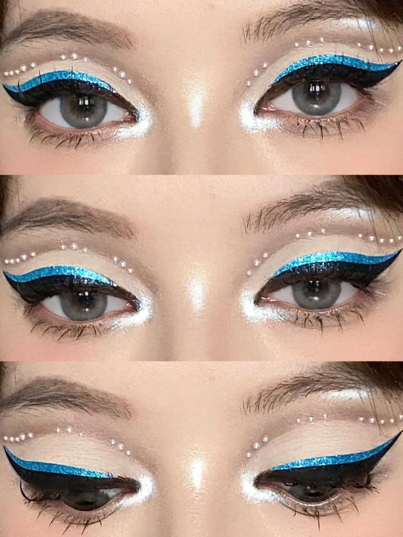 5pairs Eye-Shadow & Eyeliner Stickers, Fashionable Colorful Makeup Stickers For Parties And Music Festivals