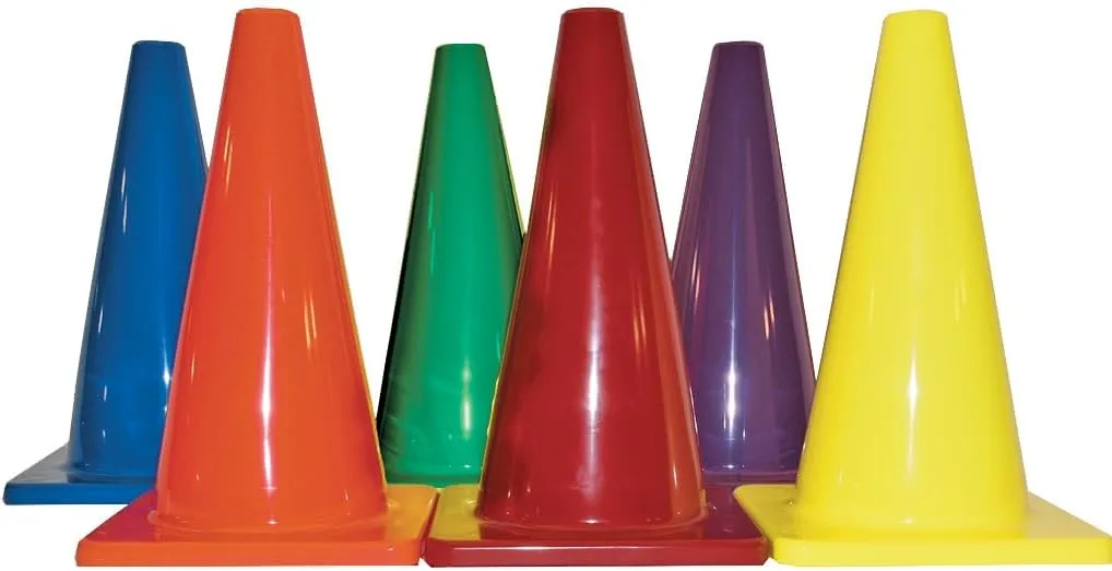 6-Color Set 18" Vinyl Cones