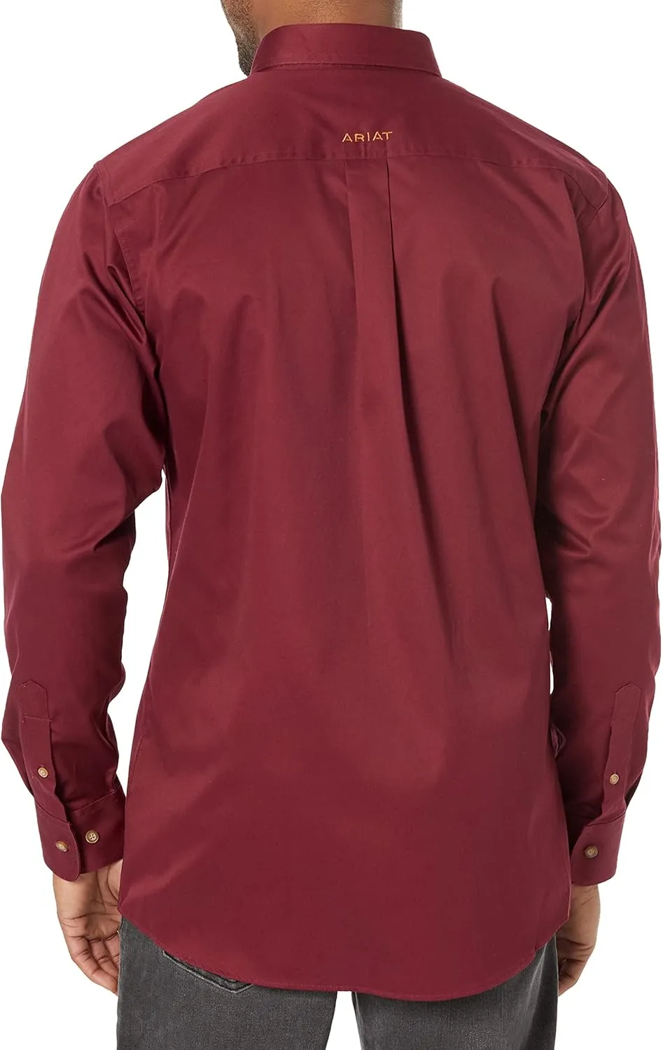 ARIAT Men's Solid Twill Fitted Shirt