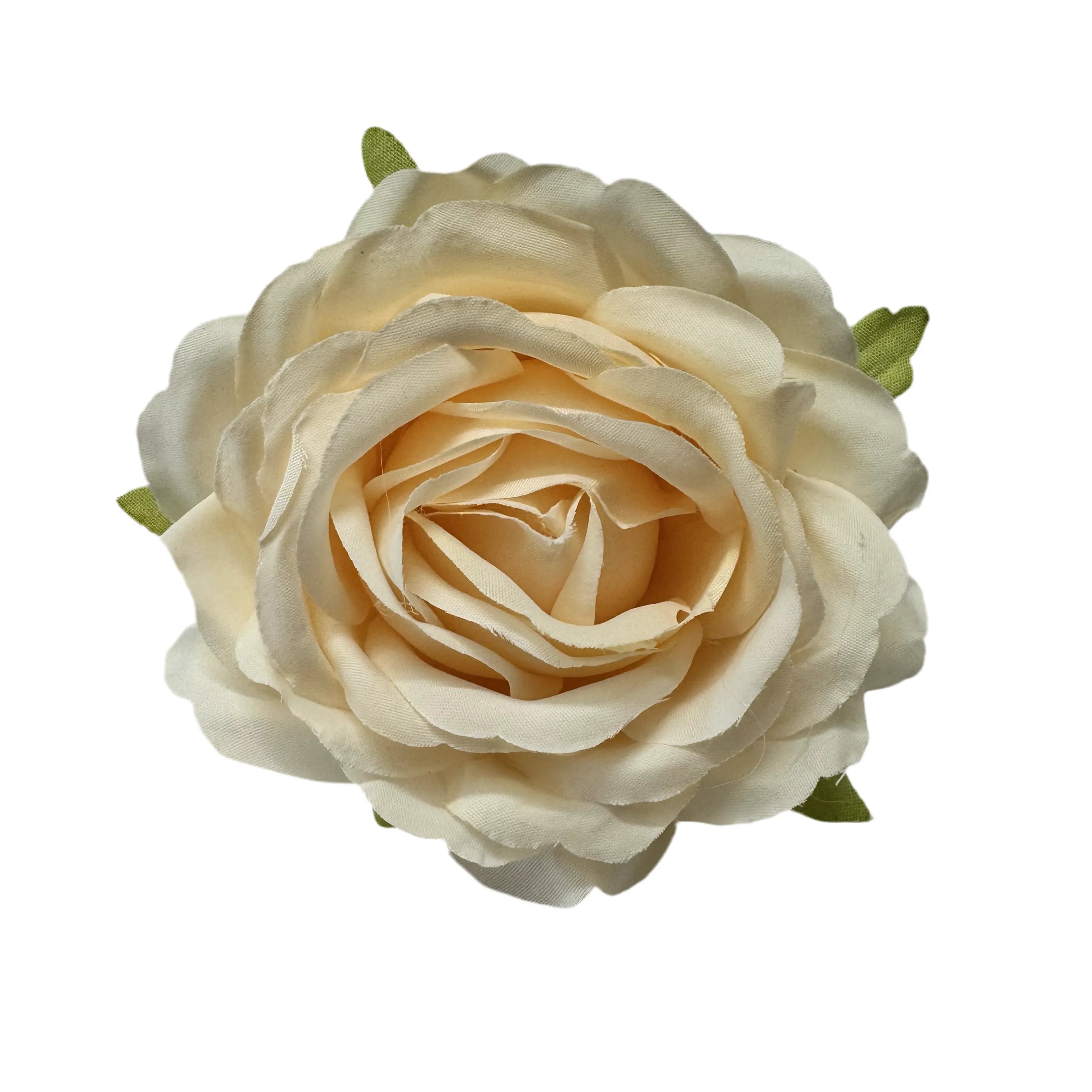 Artificial Silk Flower Head - Champagne Rose Style 94 - 1pc