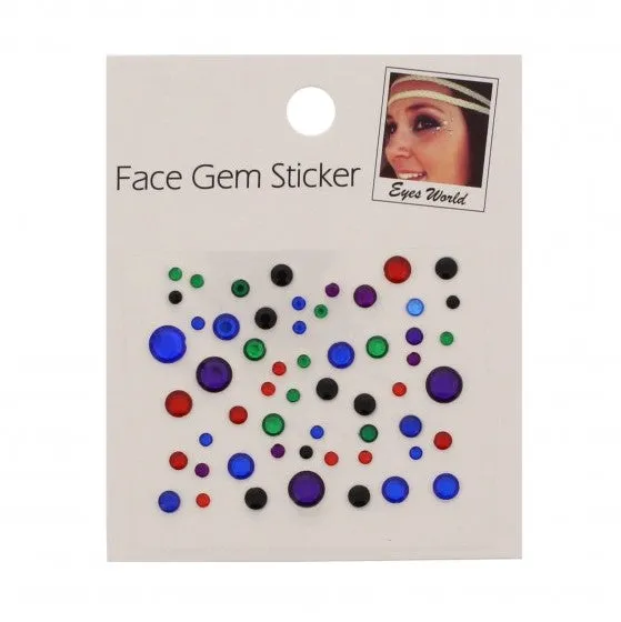 Assorted Size Crystal Faceted Round Stone Face Jewels