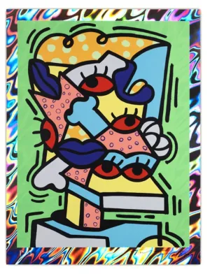 Atomic Lime Holographic Silkscreen Print by Sheefy McFly- Tashif Turner