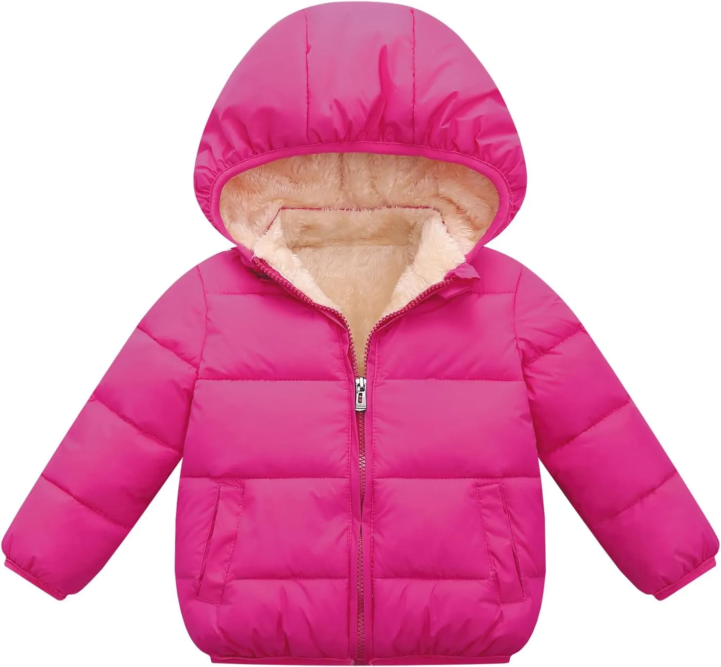 Baby Boys Girls Toddlers Winter Coats Puffer Jacket Hooded Down Snow Jacket Coat Outerwear