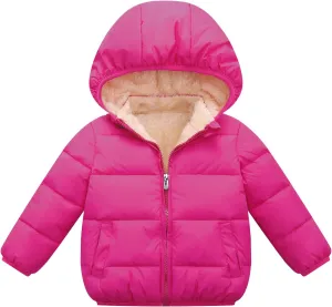 Baby Boys Girls Toddlers Winter Coats Puffer Jacket Hooded Down Snow Jacket Coat Outerwear