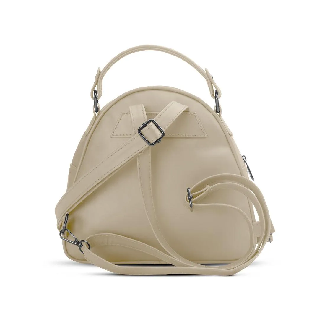 Beige Mini Voyage Backpack Leaf