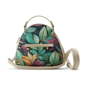 Beige Mini Voyage Backpack Leaf