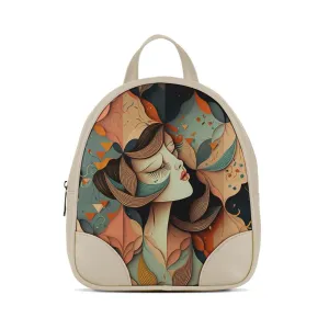 Beige O Mini Backpacks Stuck in mandala