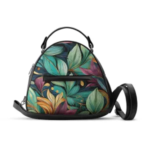 Black Mini Voyage Backpack Leaf