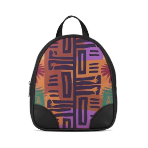 Black O Mini Backpacks African Pattern