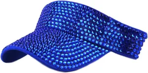 Bling Shiny Rhinestones Sun Visor hat Cap for Women,Adjustable Summer Beach Visor Caps Running Tennis Golf Sun hat