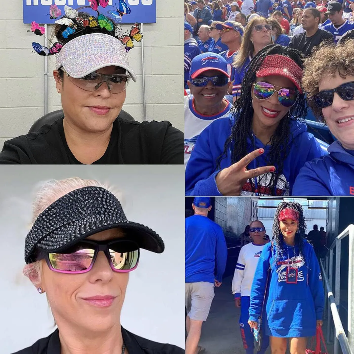 Bling Shiny Rhinestones Sun Visor hat Cap for Women,Adjustable Summer Beach Visor Caps Running Tennis Golf Sun hat