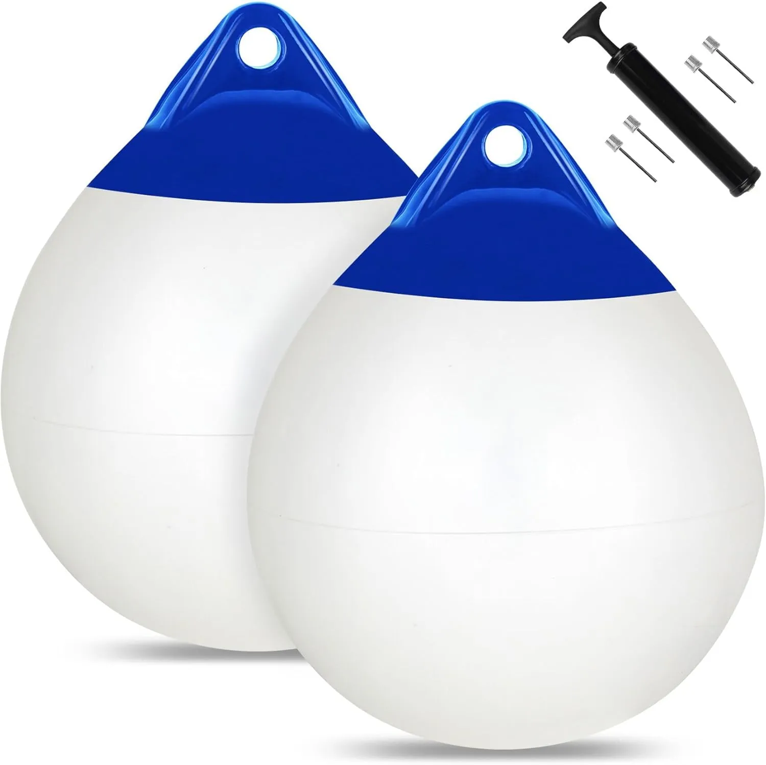 Boat Mooring Buoy 10/12/15 inch,Round Boat Fender Ball Boat Buoy Ball,Inflatable Boat Fender Dock Bumper Ball Anchor Buoy Suitable for Yachts Marinas Sailboats Ski Boats