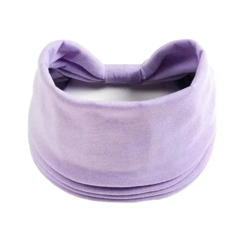Boho Solid Colour Wide Headbands - Soft, Stylish Hair Accessories for Women and Girls