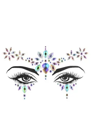 Carnival Queen Rhinestone Face Stickers