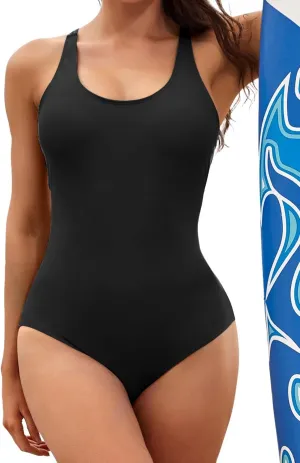 Century Star Womens One Piece Swimsuits 2025 Athletic Swimming Solid One Piece Competitive Bathing Suit for Teens Girls