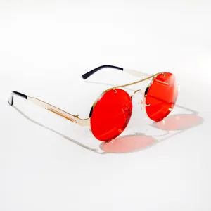 Chokore Retro Polarized Sunglasses (Red & Golden)