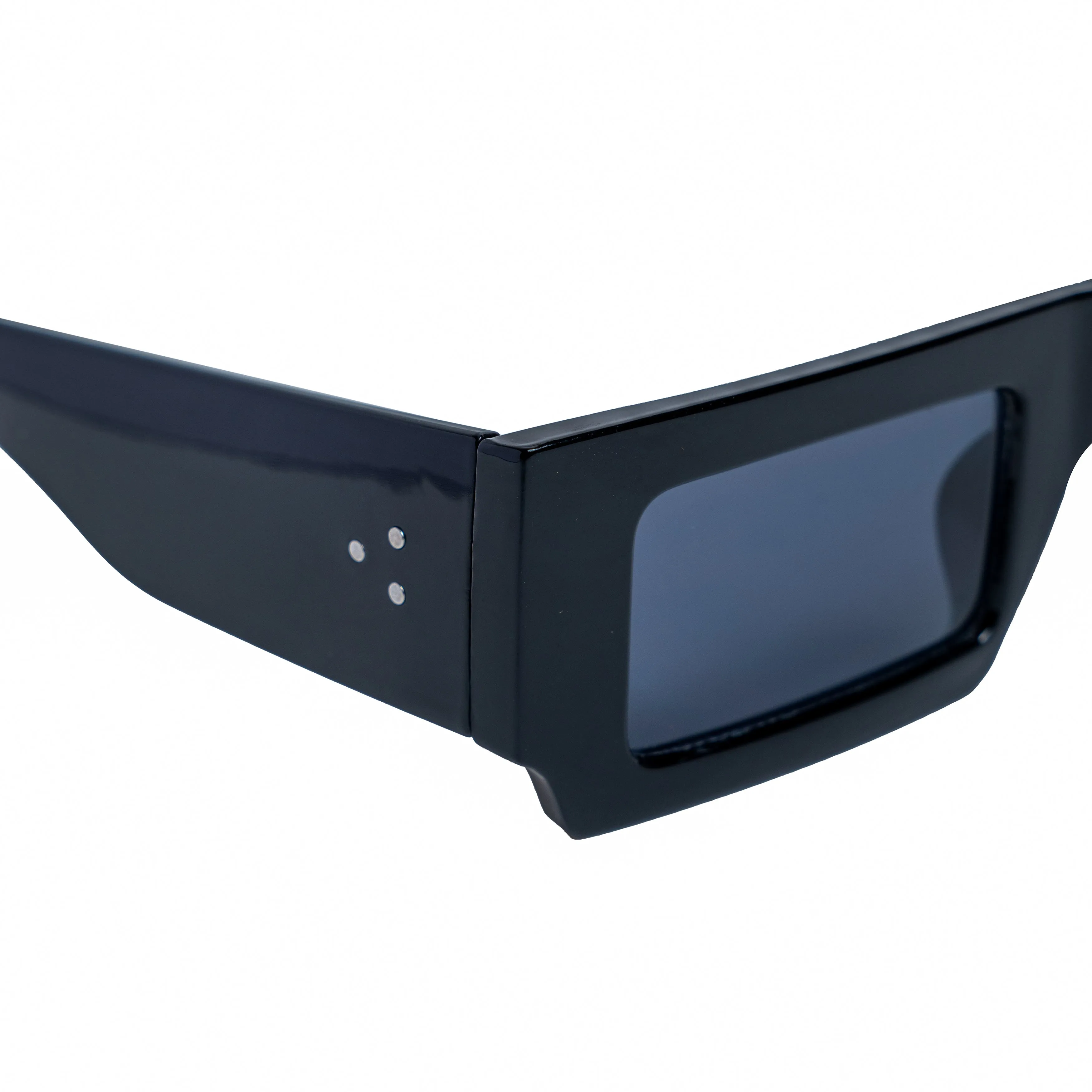Chokore Thick Frame Rectangle Sunglasses (Black)