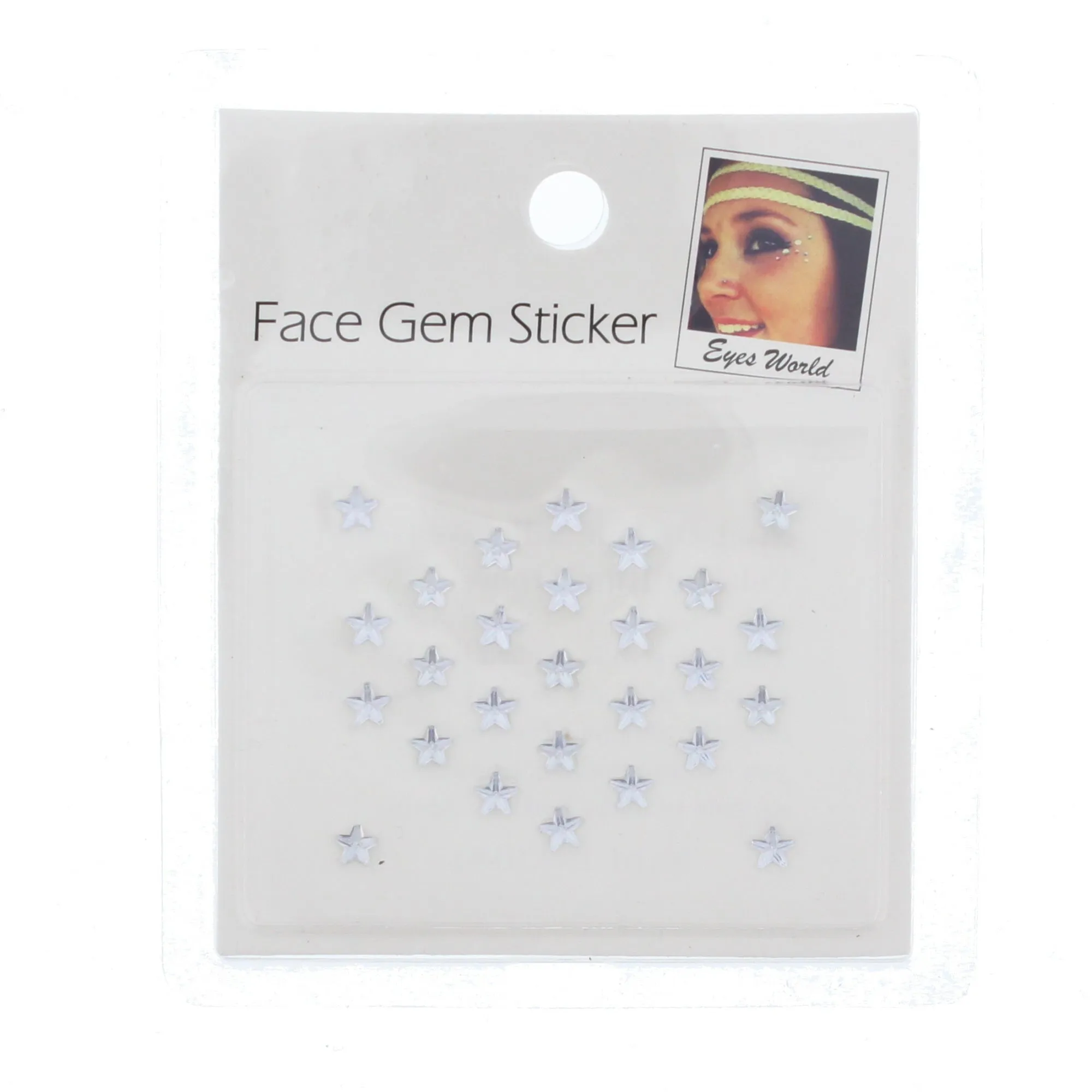 Clear Star Shaped Stone Face Jewels