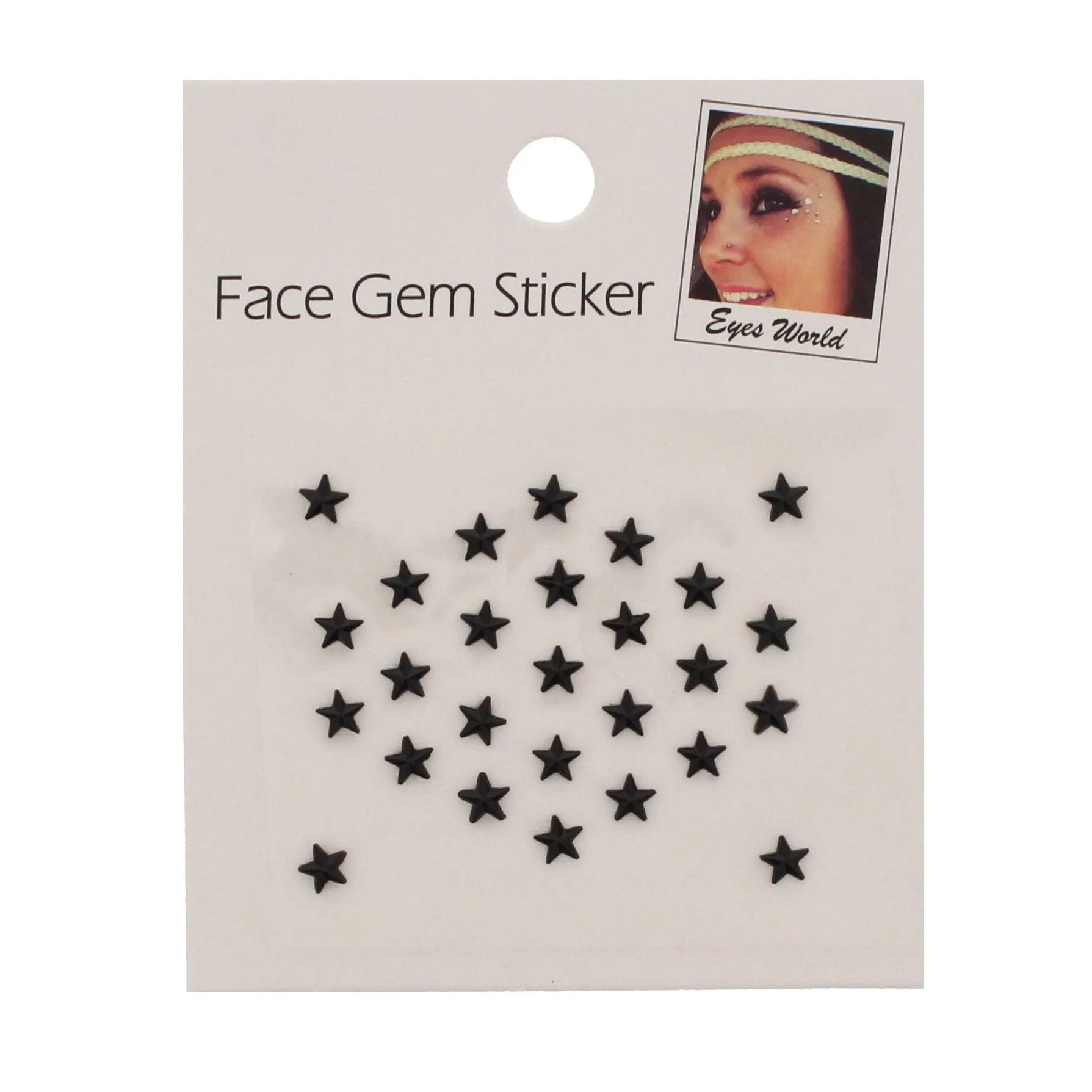 Clear Star Shaped Stone Face Jewels