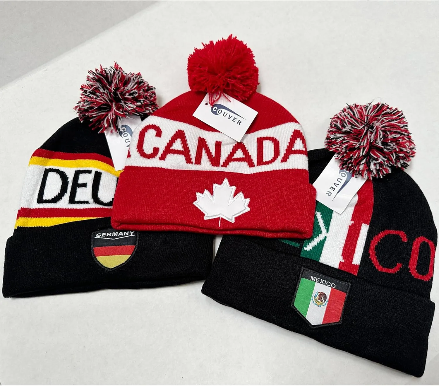 COUVER Soccer Team Country Beanie Pom Pom Beanie