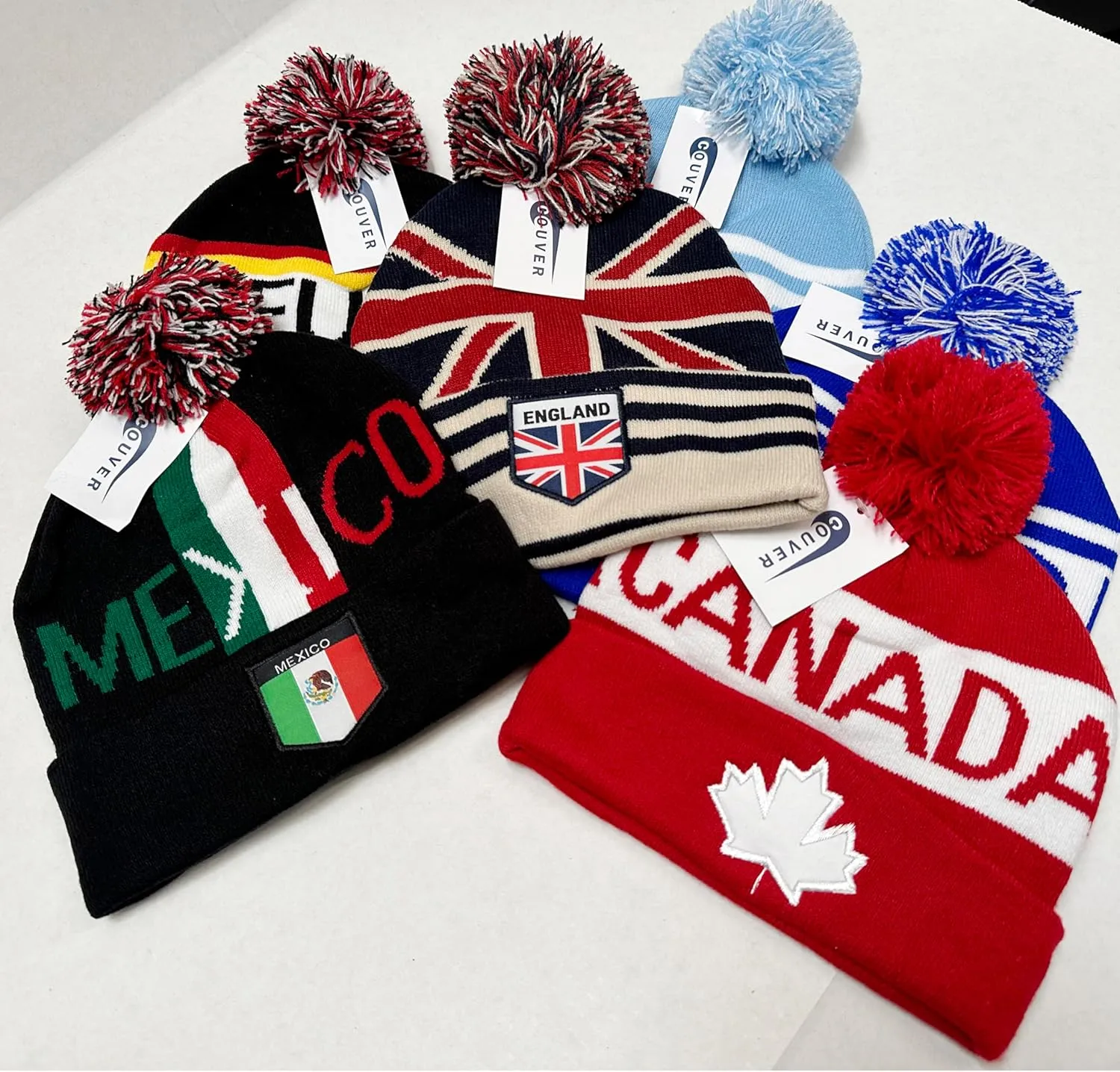 COUVER Soccer Team Country Beanie Pom Pom Beanie