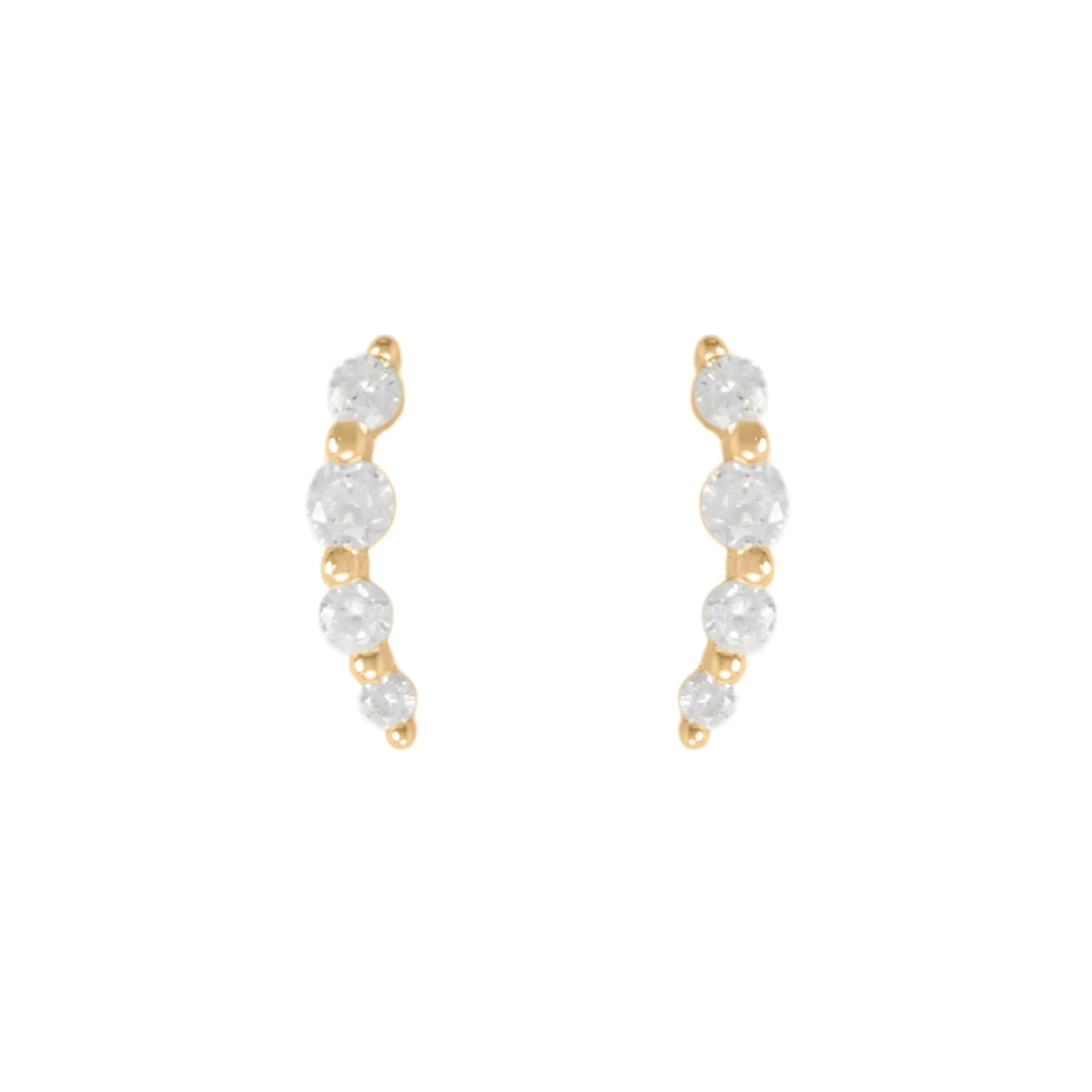 Crystal Climber Stud Earrings