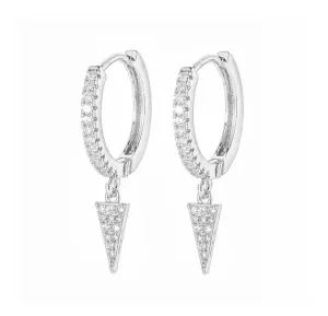 Crystal Spear Drop Silver