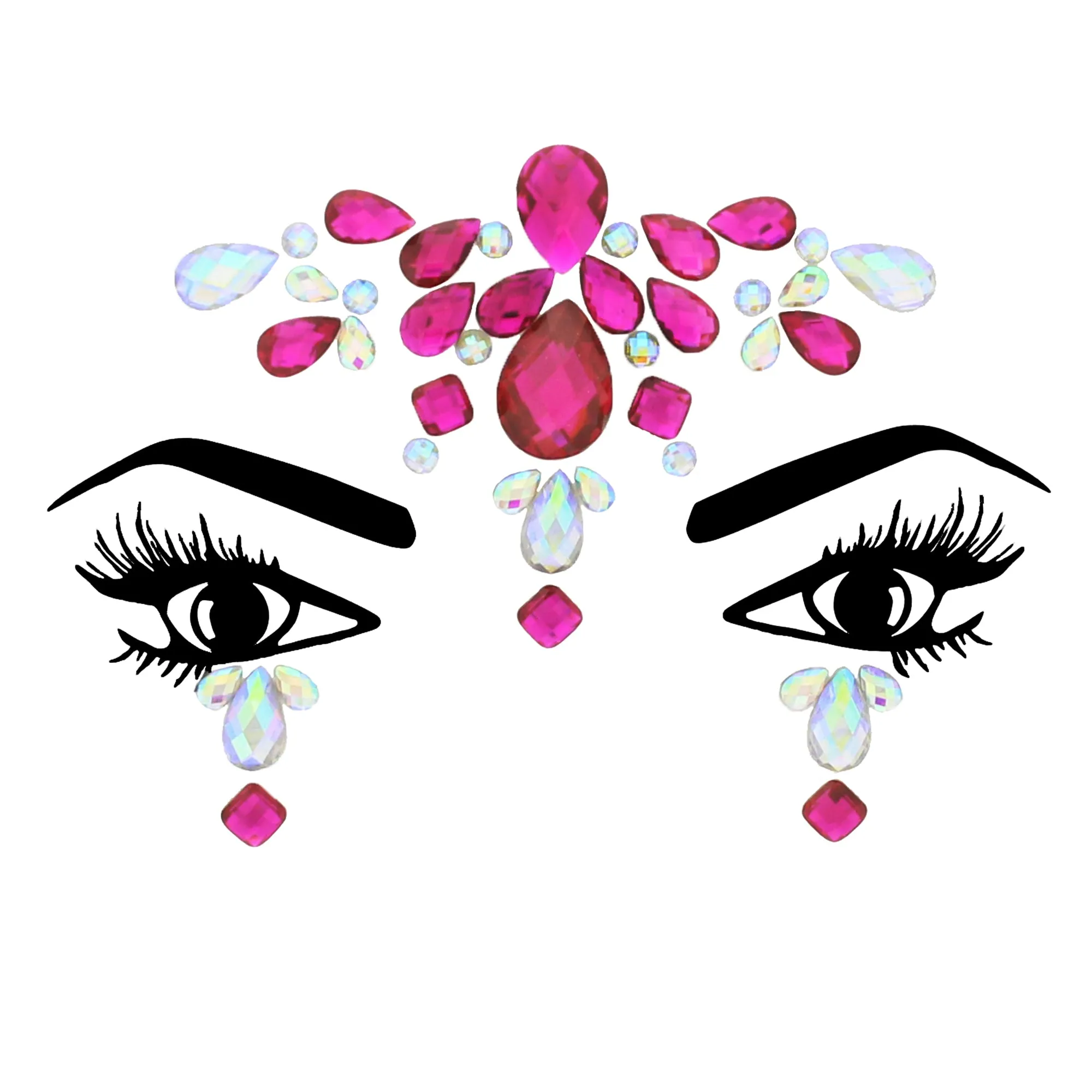 Crystal Stone Face Gems / Jewels - Style H