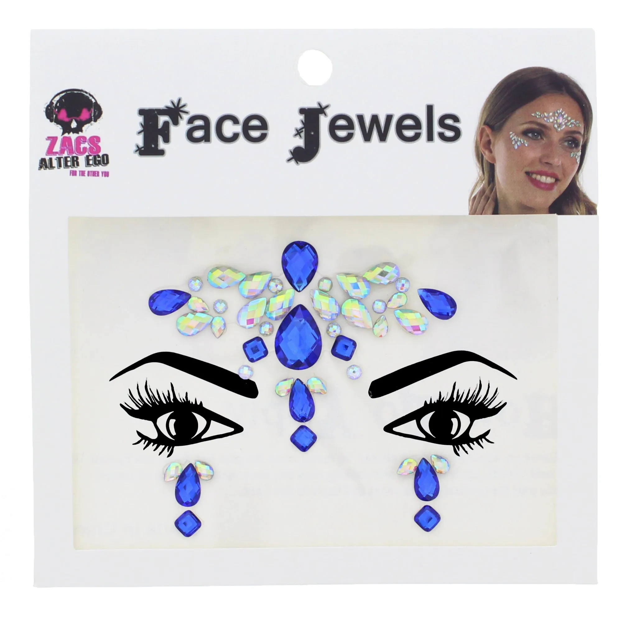 Crystal Stone Face Gems / Jewels - Style H
