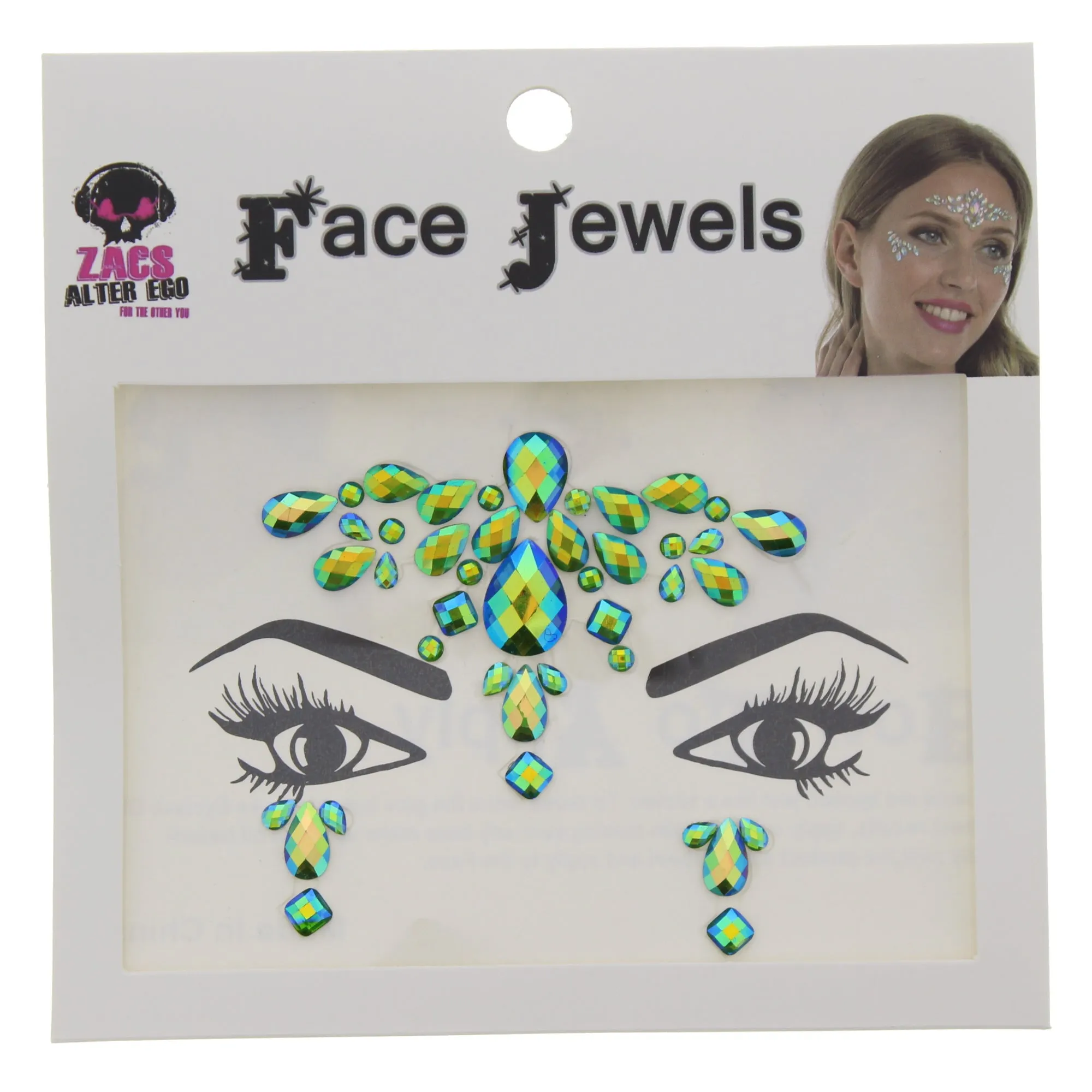 Crystal Stone Face Gems / Jewels - Style H