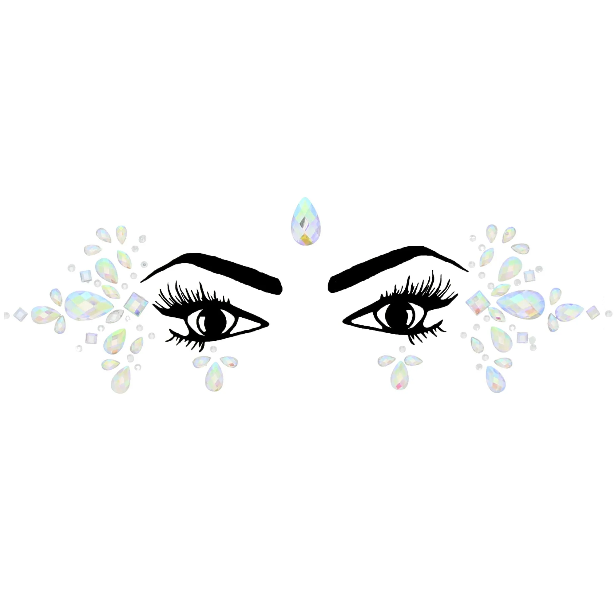 Crystal Stone Face Gems / Jewels - Style M