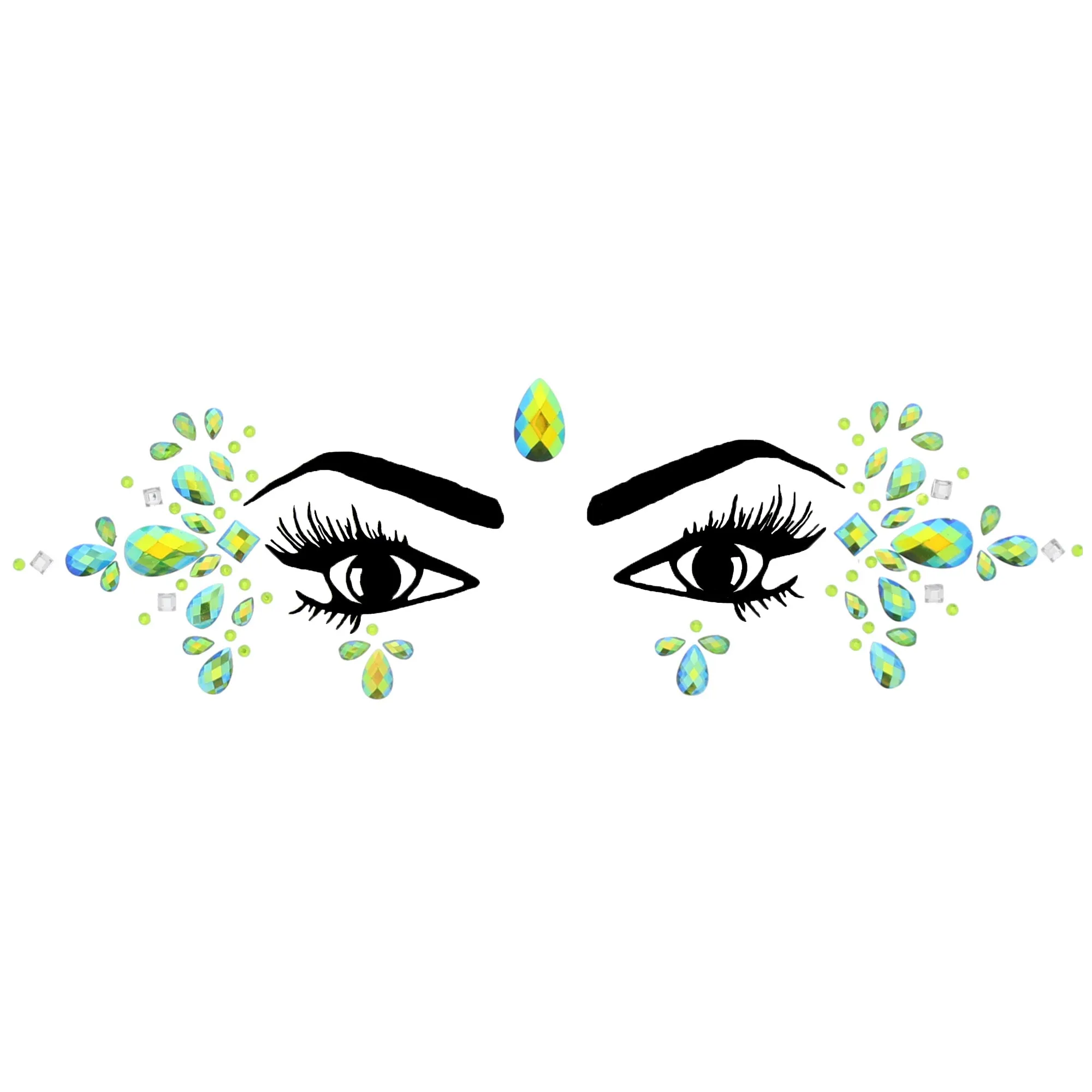 Crystal Stone Face Gems / Jewels - Style M