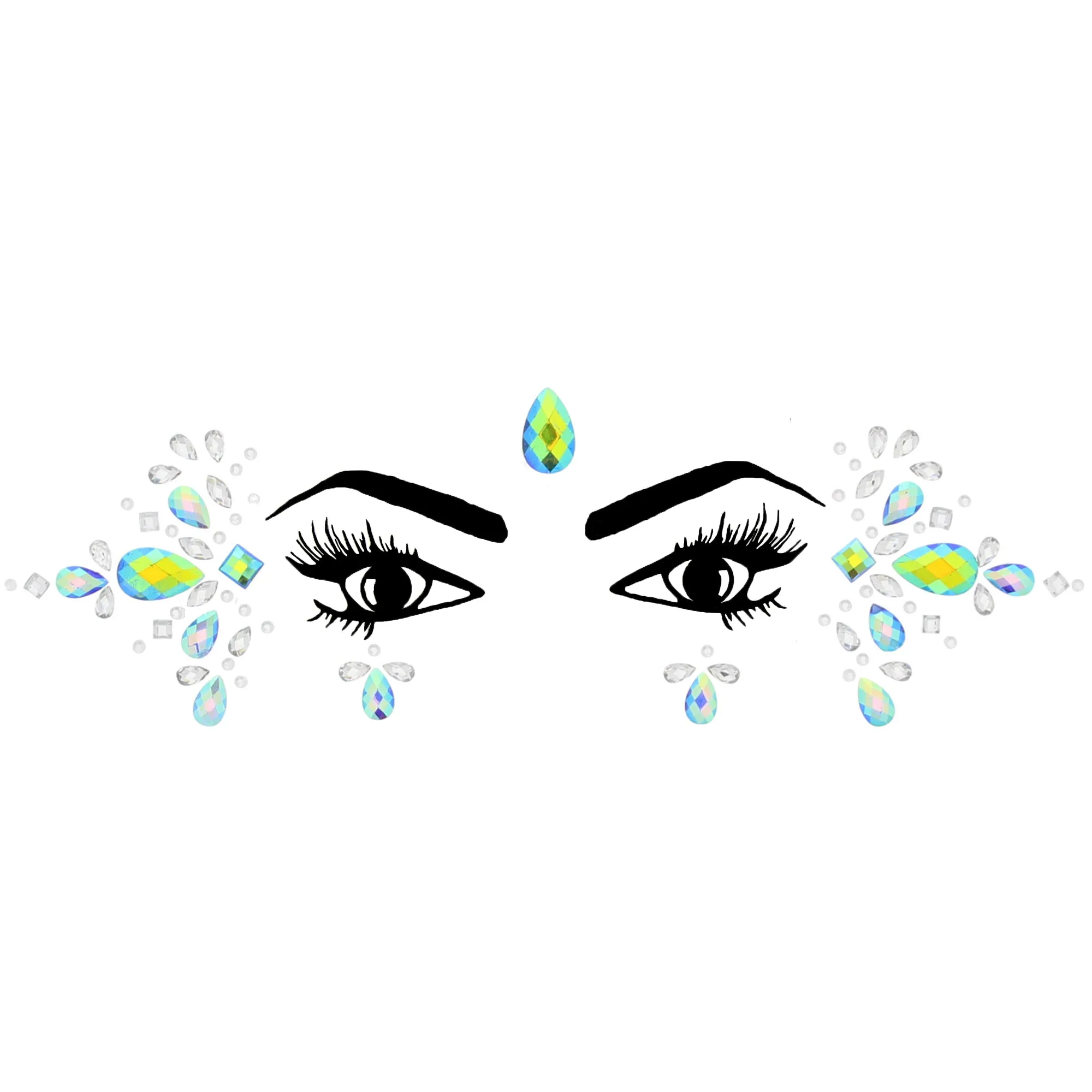 Crystal Stone Face Gems / Jewels - Style M