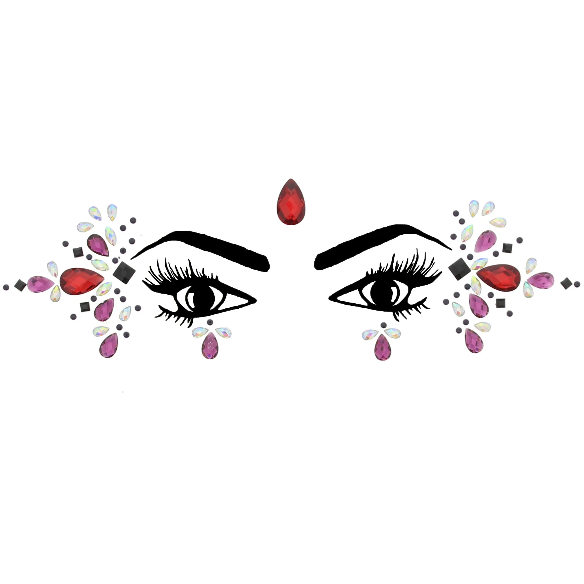 Crystal Stone Face Gems / Jewels - Style M