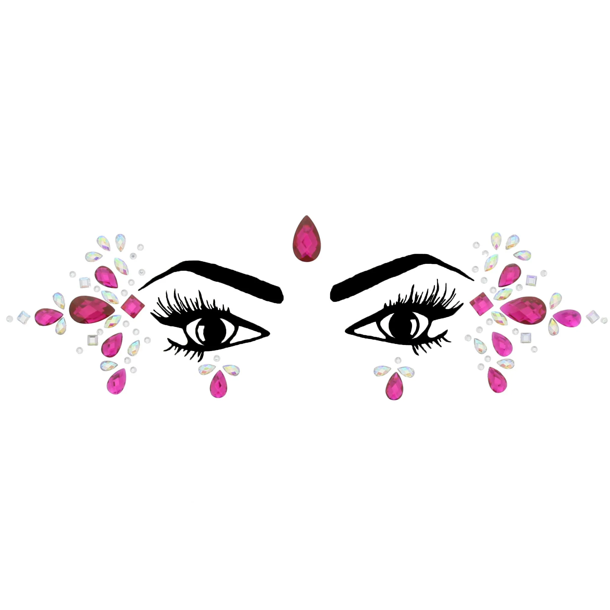 Crystal Stone Face Gems / Jewels - Style M