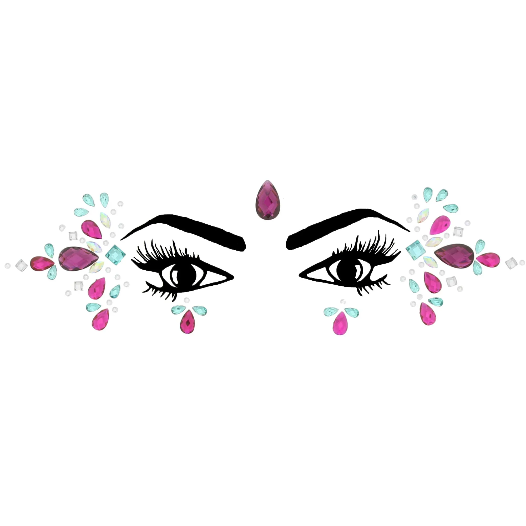 Crystal Stone Face Gems / Jewels - Style M