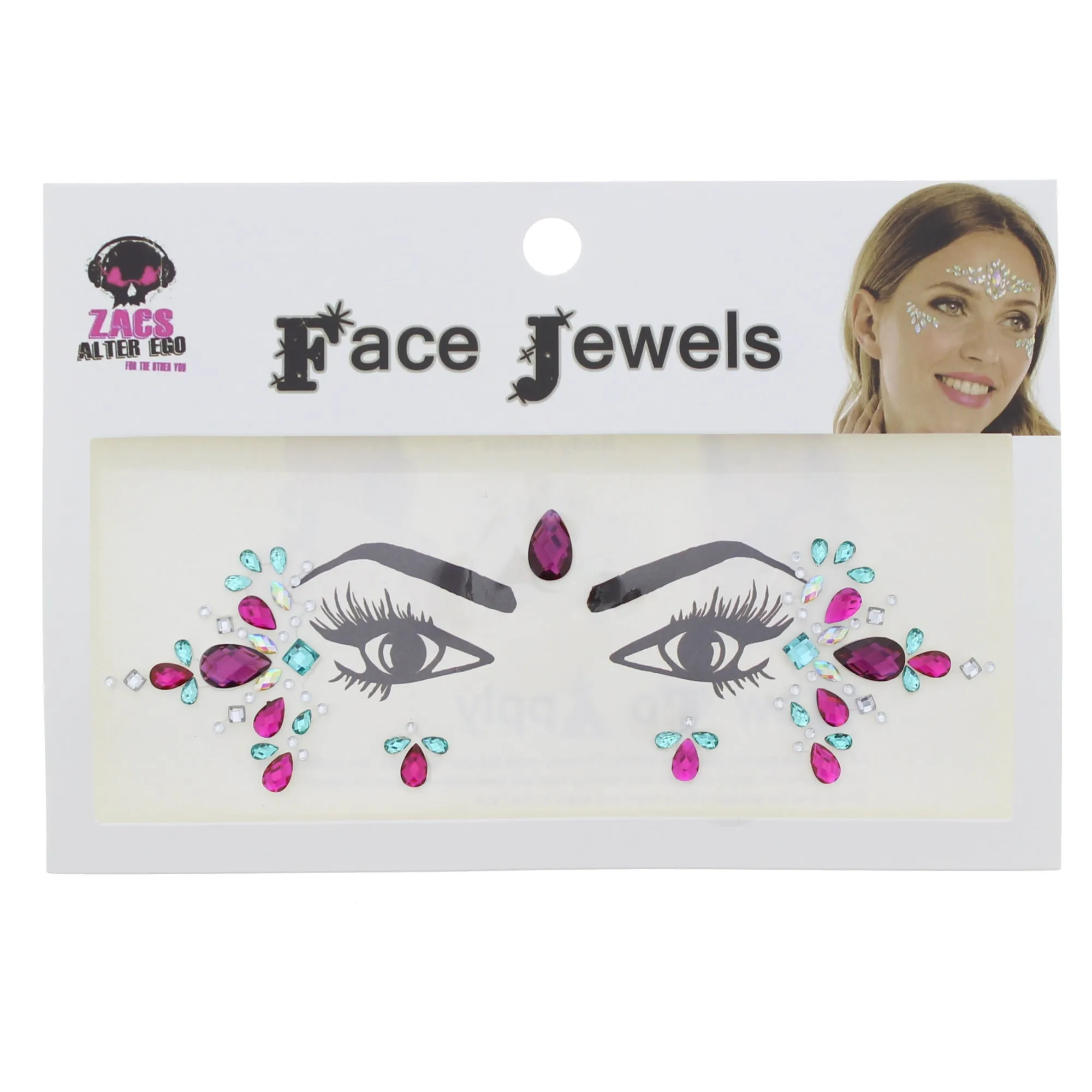 Crystal Stone Face Gems / Jewels - Style M