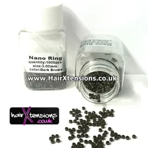 Dark Brown - 3mm Nano Rings Approx 1000pcs (Non-Silicone)