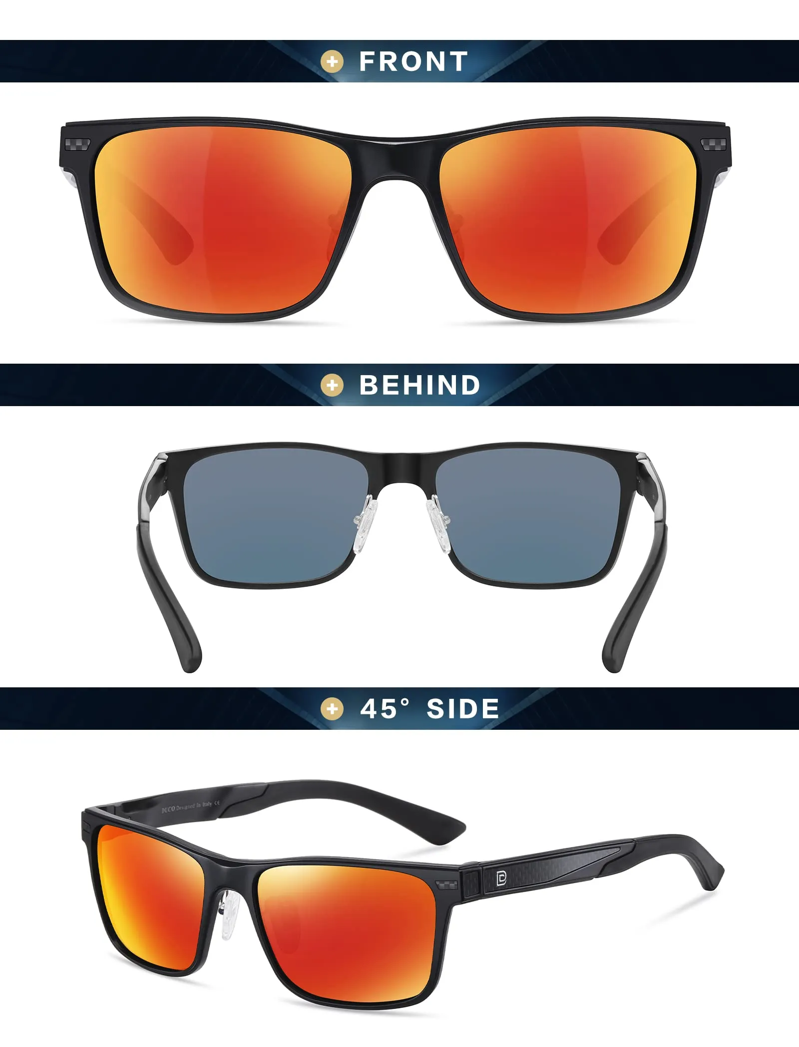 DUCO Polarized Sunglasses Sports Shades 100%UV Protection 8207