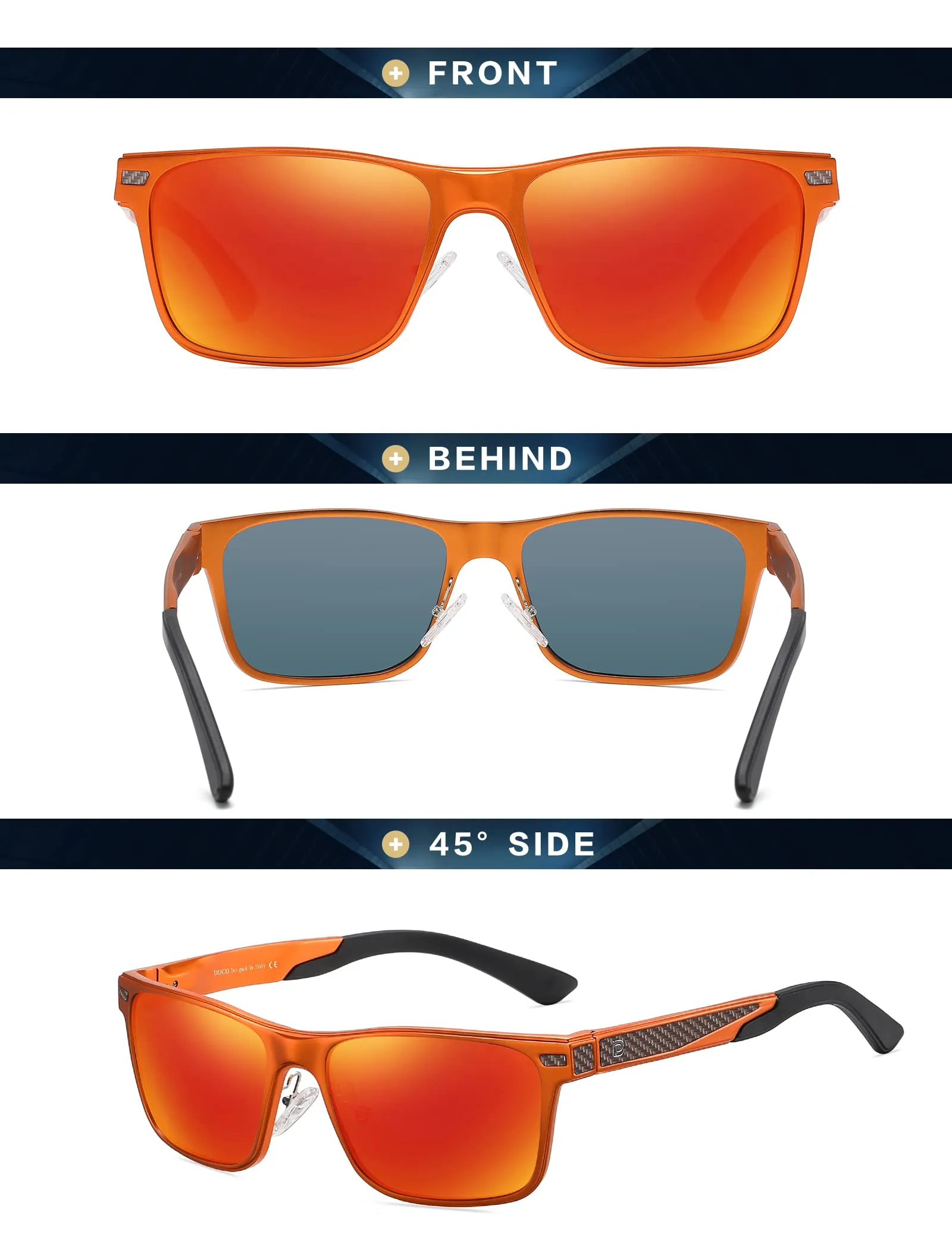 DUCO Polarized Sunglasses Sports Shades 100%UV Protection 8207