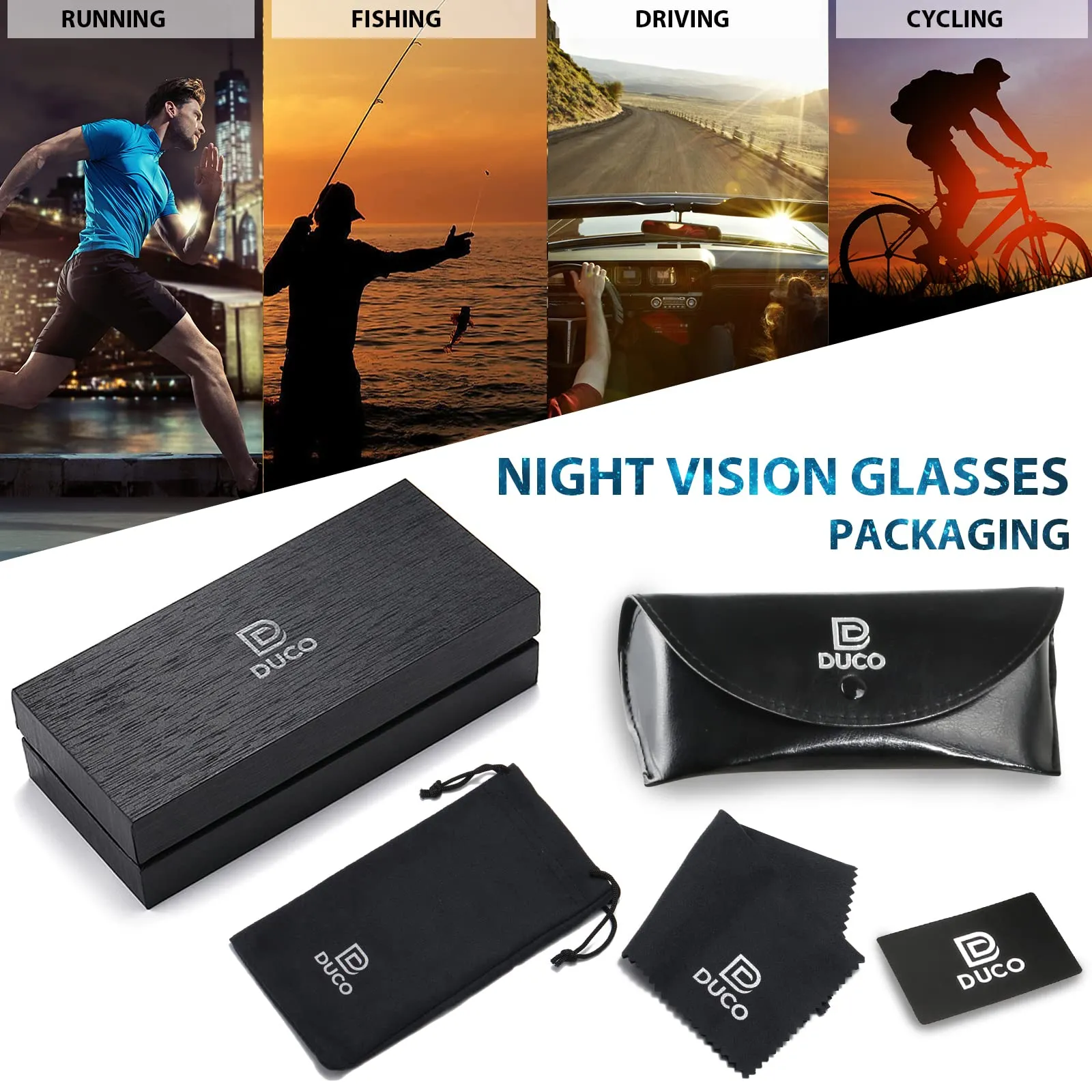 DUCO Polarized Sunglasses Sports Shades 100%UV Protection 8207